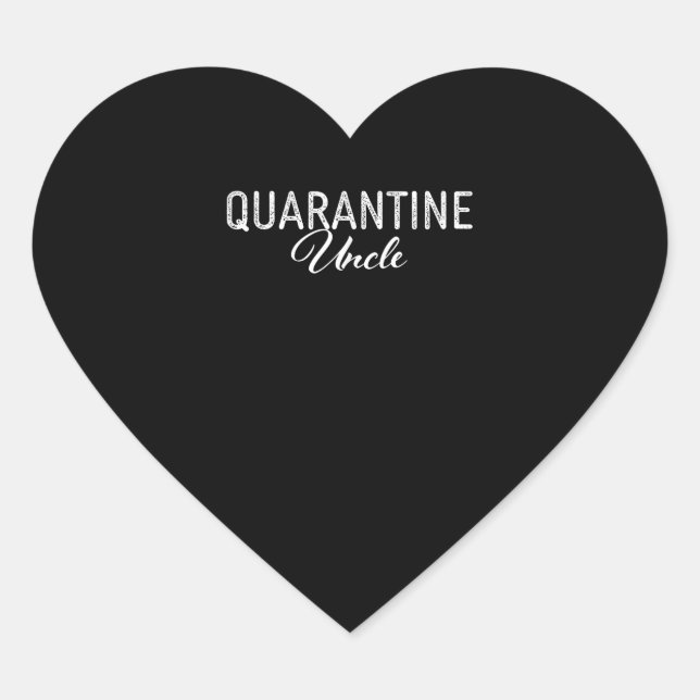 Quarantine Uncle Gift Herz-Aufkleber (Vorderseite)