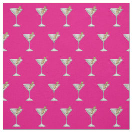 Quarantini Cocktail Muster Maske Hot Pink Stoff