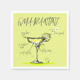 Quarantini Covid Social Isolation Cocktail Rezept Serviette