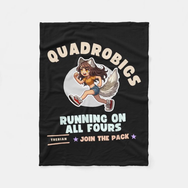 Quardrobics Therian Gear für Teenager Tween Girl F Fleecedecke (Vorderseite)