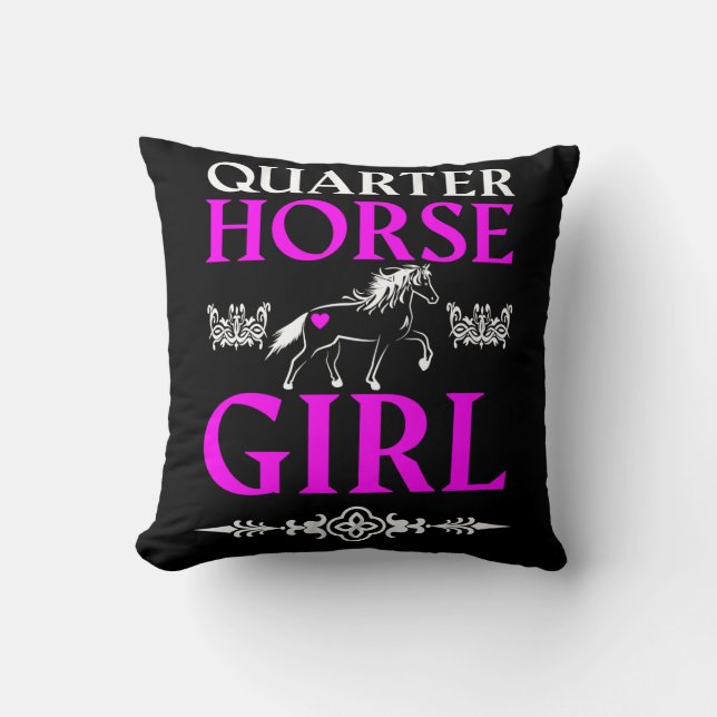 Quarter Horse Girl Kissen (Vorderseite)