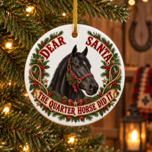 Quarter Horse hat es getan Schwarzes Pferd Weihnac