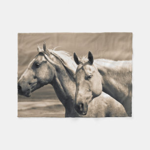 Quarter Horses auf kanadischer Prärie Fleecedecke