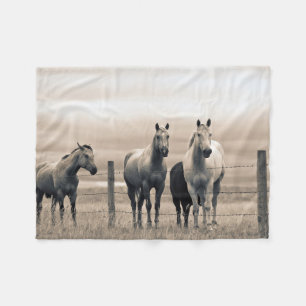 Quarter Horses in der kanadischen Prärie Fleecedecke