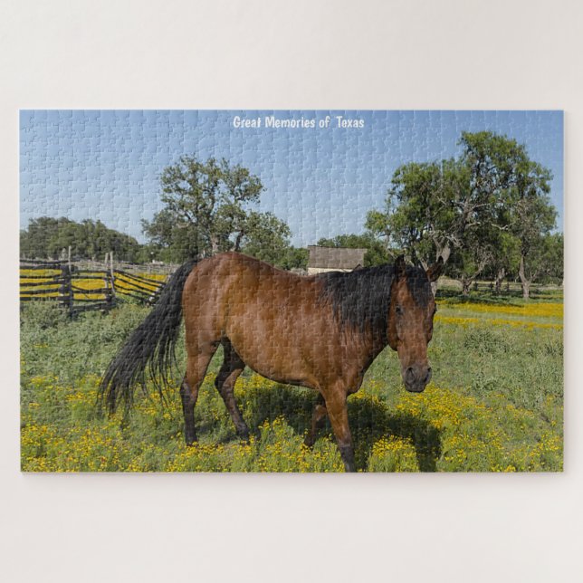 Quarter Pferde Texas. Jigsaw Puzzle (Horizontal)