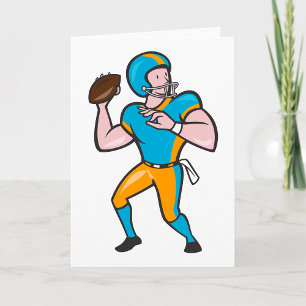Quarterback Grußkarten Karte