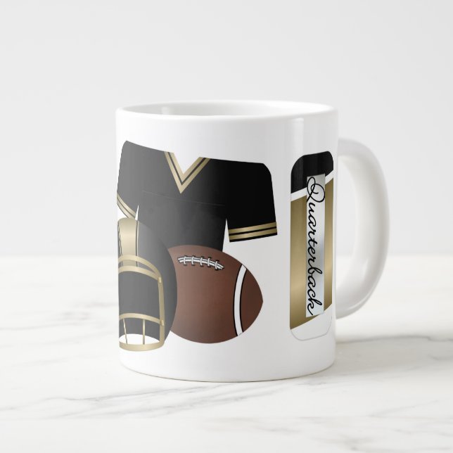 Quarterback - Jumbo-Gift-Tasse Jumbo-Tasse (Vorderseite Rechts)
