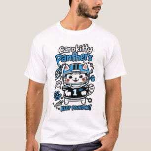 Quarterback-Katze Illustration – Süße Fußballkatze T-Shirt