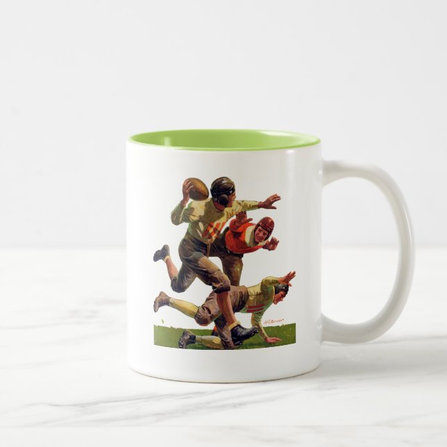 Quarterback Zweifarbige Tasse (Rechts)
