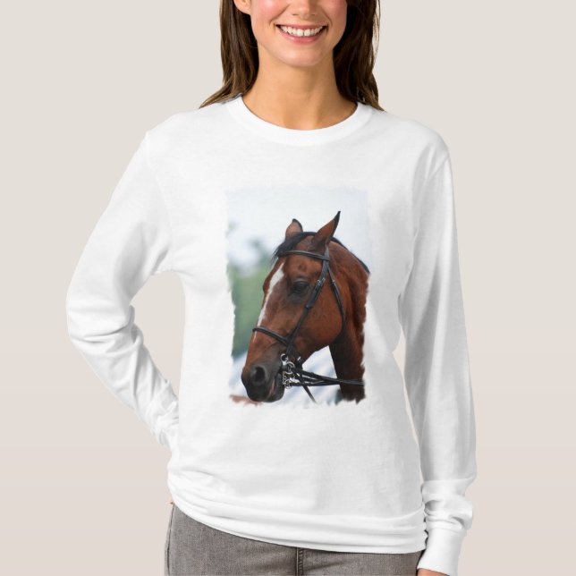 Quarterhorse-Profil-Kapuzenpulli T-Shirt (Vorderseite)
