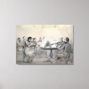Quartett der Komponist-Zählung A.F. Lvov, 1840 Leinwanddruck
