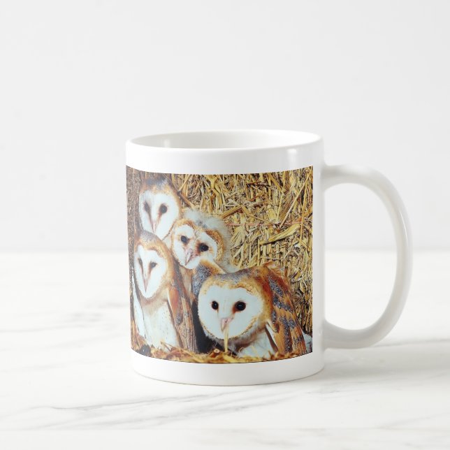 Quartett der Schleiereulen Tasse (Rechts)