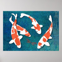 Quartett Orange & White Kohaku Koi