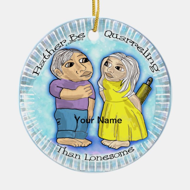 Quartieren oder einsame Verzierung Keramik Ornament (Vorne)