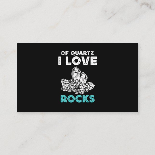 Quartz Mineral Rock Collector Geologist Visitenkarte (Vorderseite)