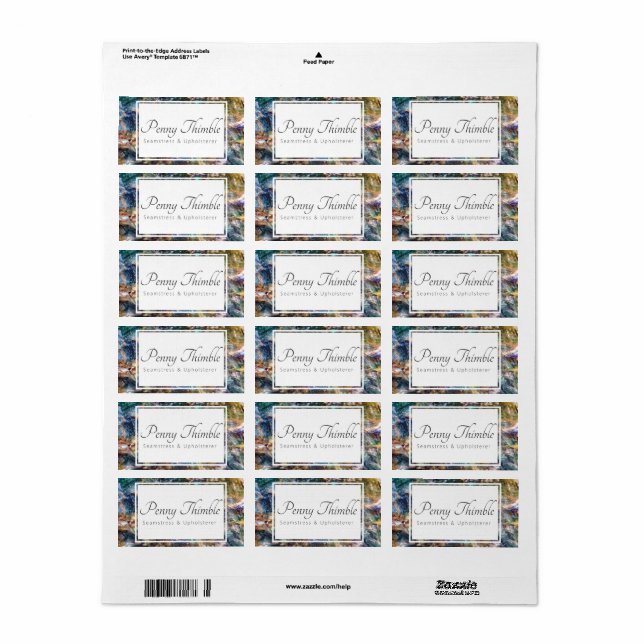 Quarz Adressaufkleber (Vorne)