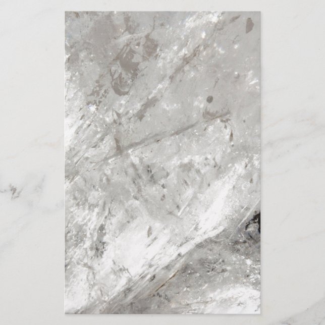 Quarzglas Zen Liebe Heilstein Glitzern Briefpapier (Vorderseite)