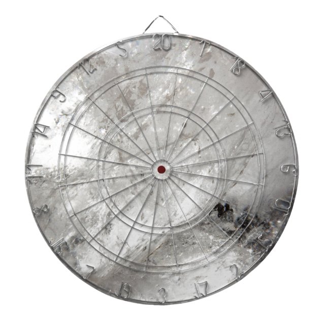 Quarzglas Zen Liebe Heilstein Glitzern Dartscheibe (vorne)