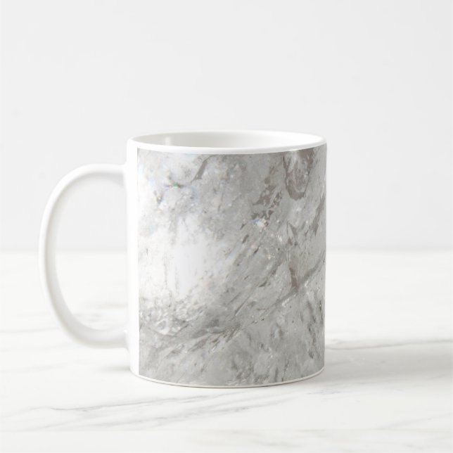 Quarzglas Zen Liebe Heilstein Glitzern Kaffeetasse (Links)