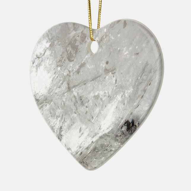 Quarzglas Zen Liebe Heilstein Glitzern Keramik Ornament (Links)