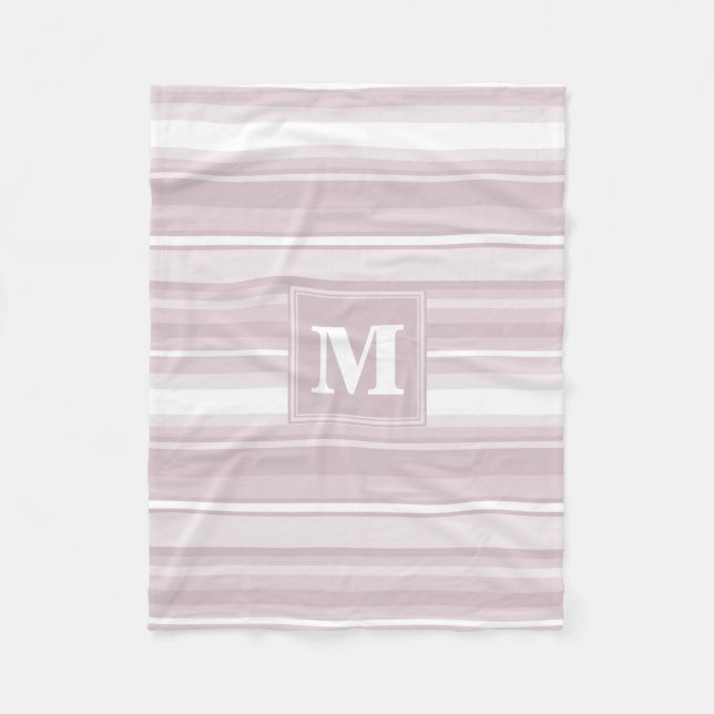 Quarzstreifen der Monogramm-Rose Fleecedecke (Vorderseite)