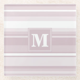 Quarzstreifen der Monogramm-Rose Glasuntersetzer