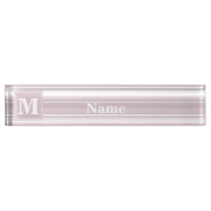 Quarzstreifen der Monogramm-Rose Namensplakette