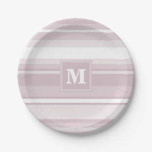Quarzstreifen der Monogramm-Rose Pappteller
