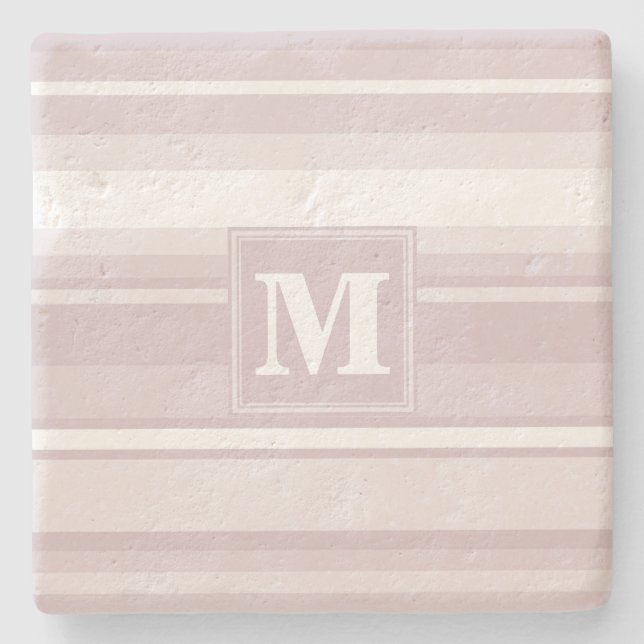 Quarzstreifen der Monogramm-Rose Steinuntersetzer (Vorderseite)