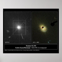 Quasar 3C 273 Hubble Teleskop
