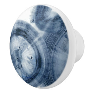 Quasare - Inky blaue Kreise Keramikknauf