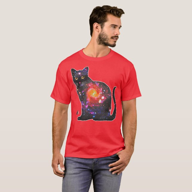 Quasarraum bei Katzen T-Shirt (Vorne ganz)