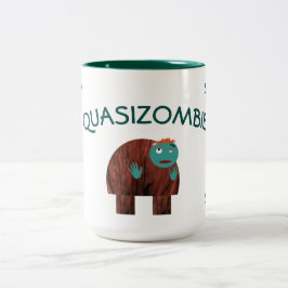 Quasi Zombie Zweifarbige Tasse