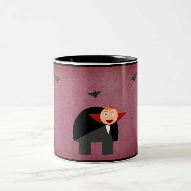 Quasimodo als Vampir Zweifarbige Tasse (Mittel)
