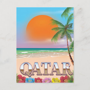 Quatar-Reiseplakat Postkarte
