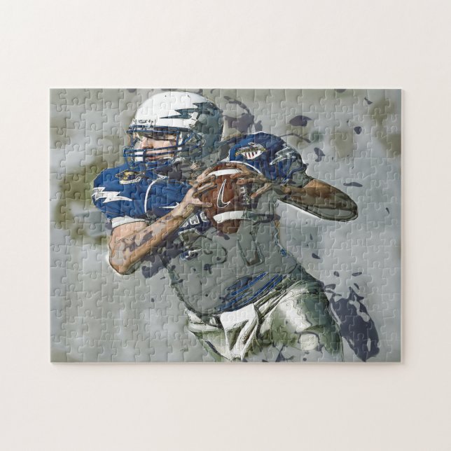 Quaterback American Football. Puzzle (Horizontal)