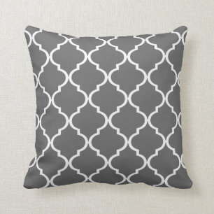 Quatrefoil DIY WÄHLEN IHR EIGENES Grau der FARBE Kissen