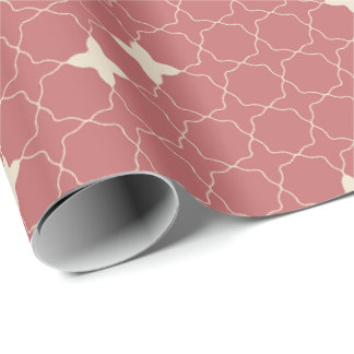Quatrefoil Geometric Pattern Wrapping Paper Geschenkpapier
