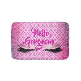 Quatrefoil hallo herrliches Make-upGirly Rosa Badematte