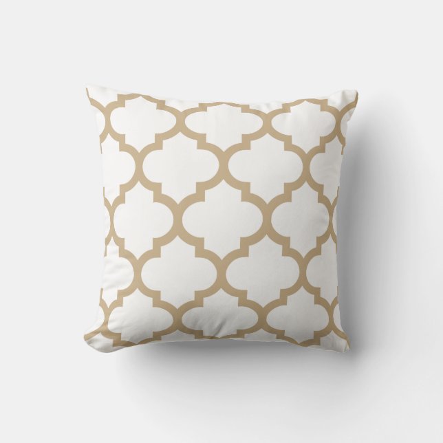 Quatrefoil Kissen - Sand Brown (Vorderseite)