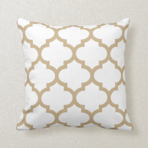 Quatrefoil Kissen - Sand Brown