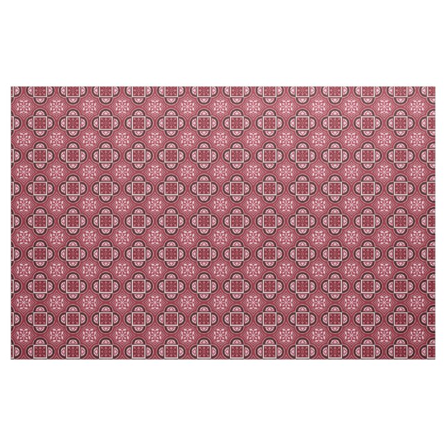 Quatrefoil Marsala Red Fabric Stoff (Yard (91,4 cm))