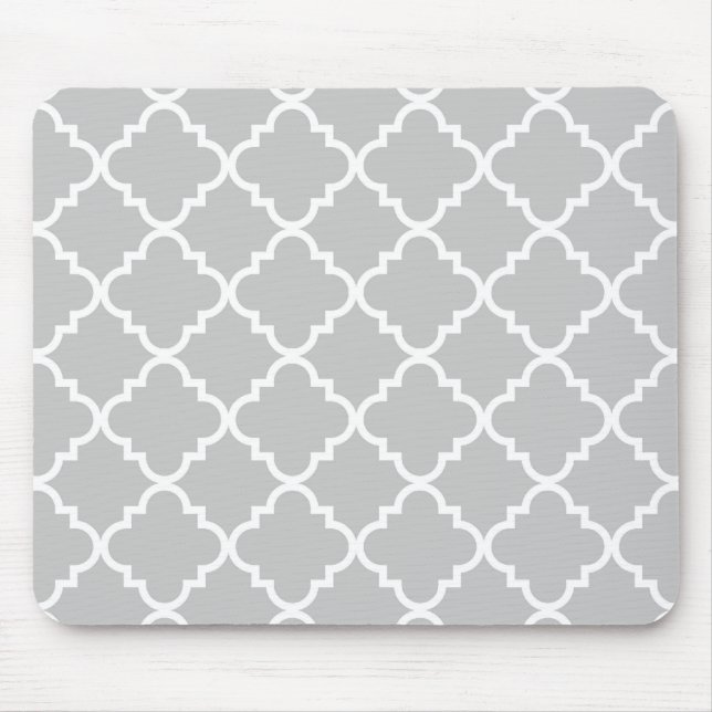 Quatrefoil Mousepad - Grau (Vorne)