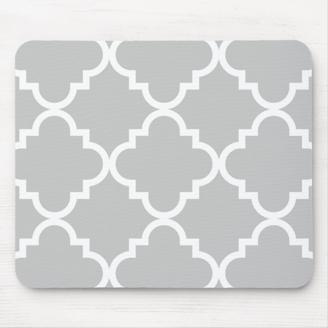 Quatrefoil Mousepad - Grau (Vorne)