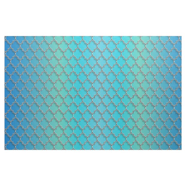 Quatrefoil Ombre Blue Stoff (Yard (91,4 cm))