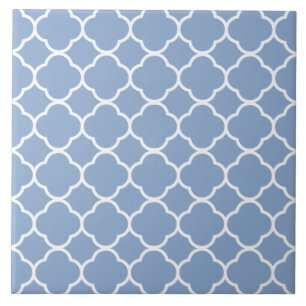 Quatrefoil Pattern Light Blue Fliese