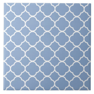 Quatrefoil Pattern Light Blue Fliese
