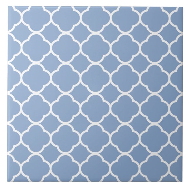 Quatrefoil Pattern Light Blue Fliese (Vorderseite)