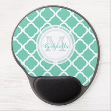 Quatrefoil Wasser-Blatt-Monogramm-Mausunterlage