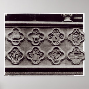 Quatrefoils mit den Zeichen des Tierkreises Poster